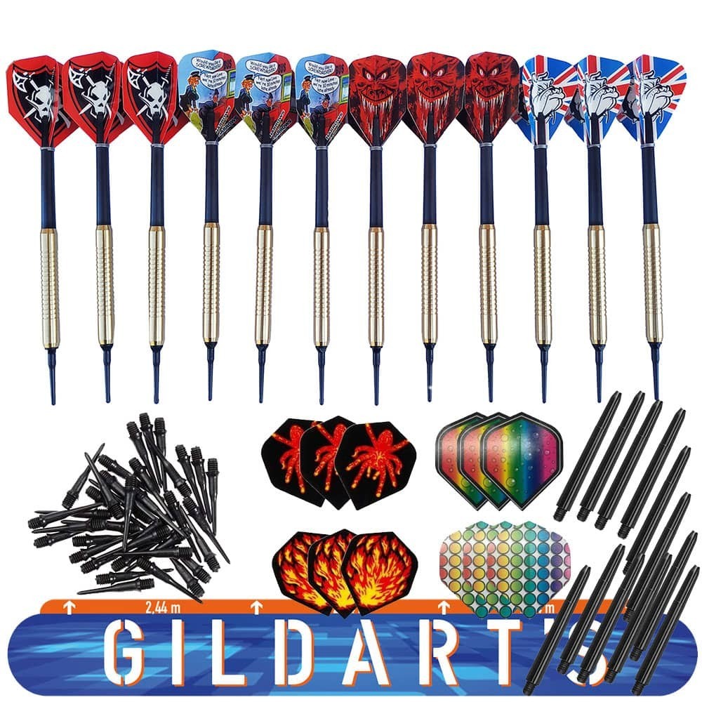 Masquedardos Pack Dart Point Plastic Includes 12 Dart + 200 Points + Line of Fire