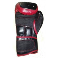 Masquedardos Gants de boxe en similicuir avec rembourrage en coton 16 oz, rouge Arm21620