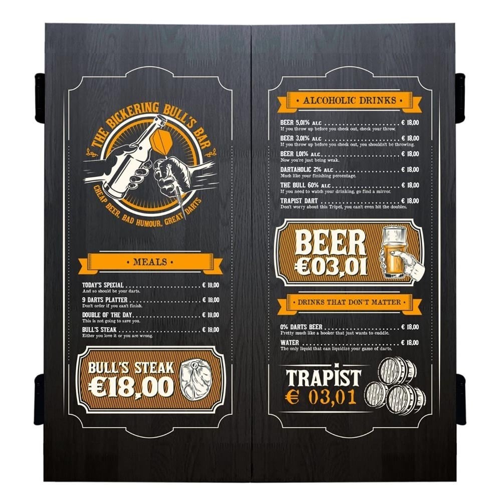 Masquedardos Armario Bulls Menu Deluxe di birra Cabinet Wood Black 67209