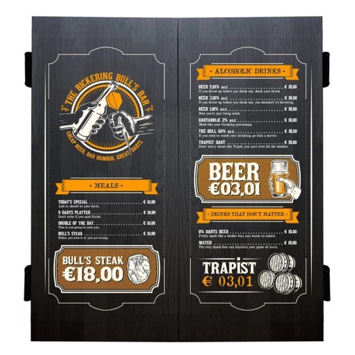 Masquedardos Armario Bulls Beer Menu Deluxe Cabinet Wood Black 67209