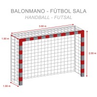 Masquedardos Handball Net Set/f.sala Expert 5053