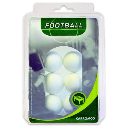 Masquedardos Pack 6 White footballs Blister 62106