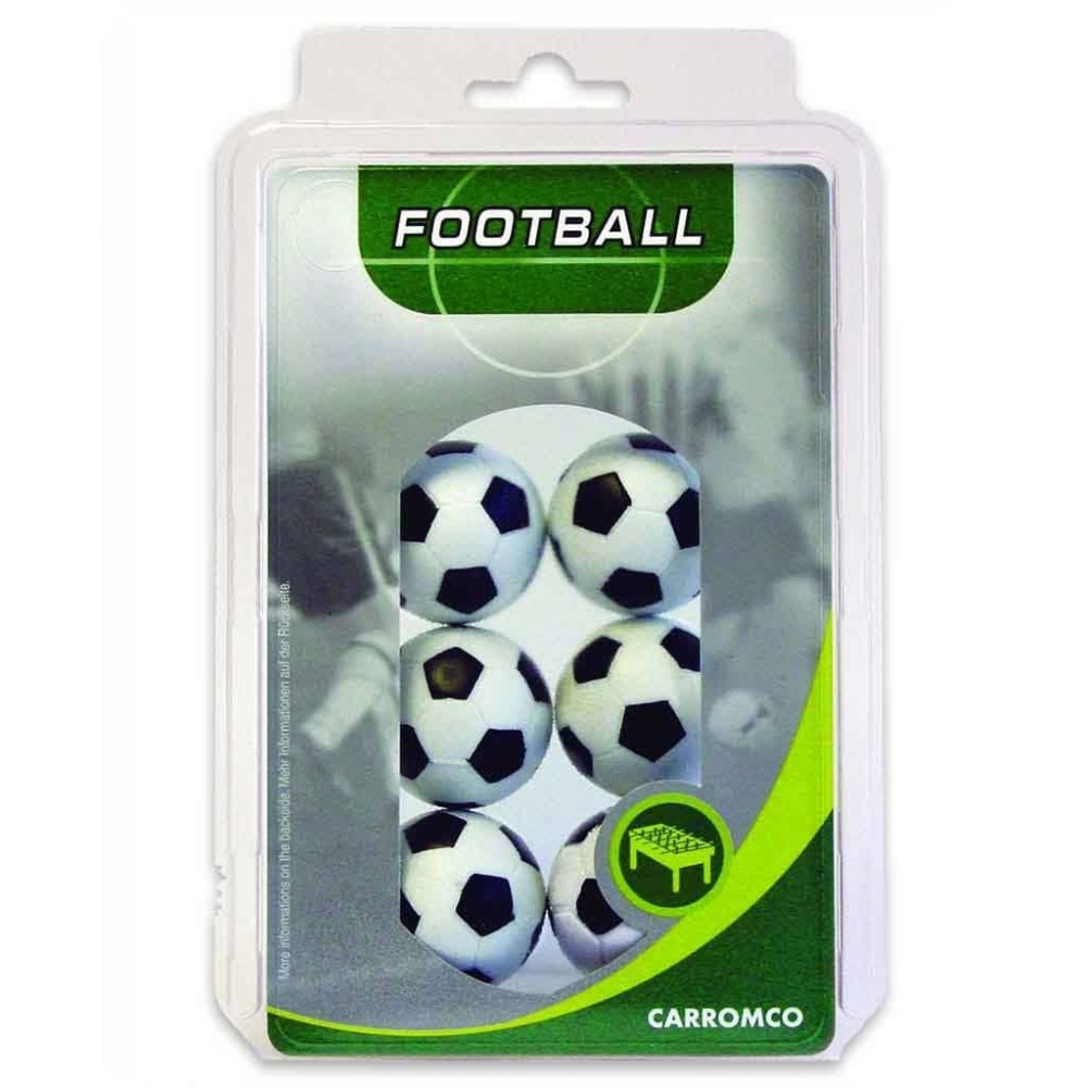 Masquedardos Pack 6 footballs white black blister 62406