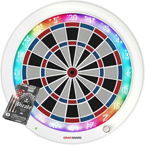 Masquedardos Granboard3s White Electronic Target Pack + Darts