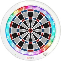 Masquedardos Bílá sada elektronických terčů Granboard3s Led Mat Darts