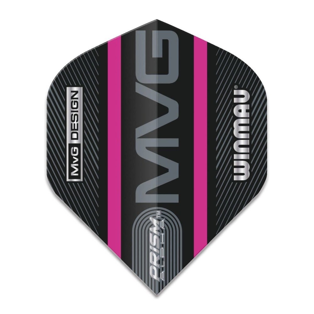 Masquedardos Winmau Darts Standard Prism Alpha Mvg Black Purple Logo Stripe 6915.716 Flights