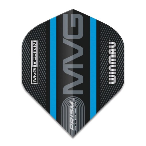 Masquedardos Winmau Darts Standard Prism Alpha Mvg Black Blue Logo Stripe 6915.714 Flights