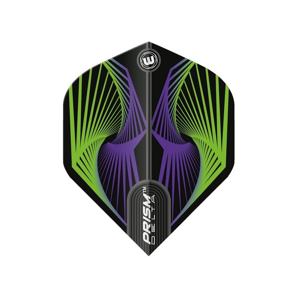 Masquedardos # Feathers Winmau Darts Standard Prism Delta Green Purple