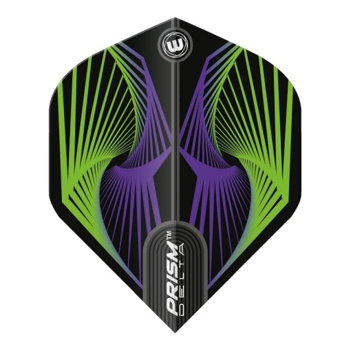 Masquedardos # Feathers Winmau Darts Standard Prism Delta Green Purple