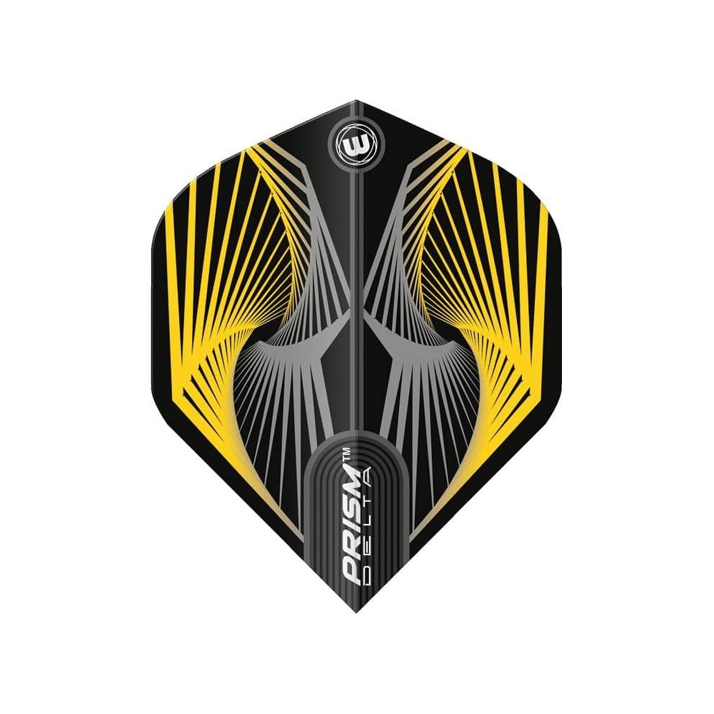 Masquedardos # Feathers Winmau Darts Standard Prism Delta Yellow Grey #