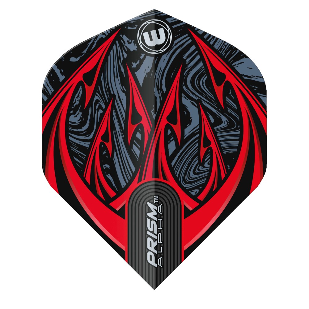 Masquedardos # Feathers Winmau Darts Standard Prism Alpha Grey Red 6915.195