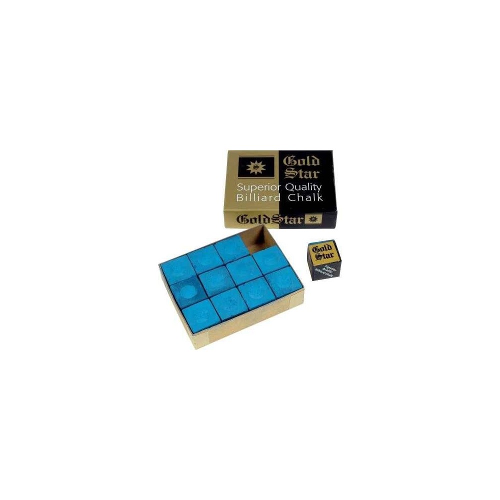 Masquedardos Goldstar Billiard Chalk Blue 12 Units 3004.010