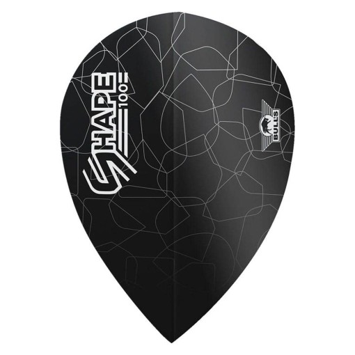 Masquedardos Plumă Bulls Darts Formă 100 Black Pear Bu-50929