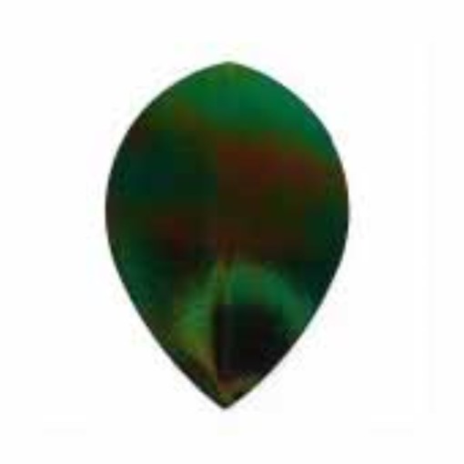 Masquedardos Plumas Iridescent Smooth Oval Verde