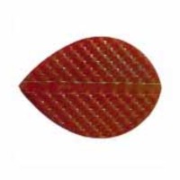 Masquedardos Iridescent embossed red oval feathers