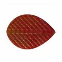 Masquedardos Iridescent embossed red oval feathers