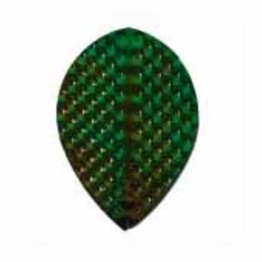 Masquedardos Plumas Iridescent Embossed Oval Verde