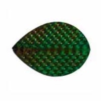 Masquedardos Iridescent embossed green oval feathers