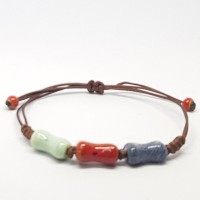 Masquedardos Tricolor Porcelain Bone Details Bracelet