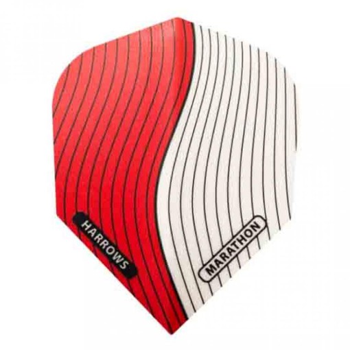 Masquedardos Plumas Harrows Marathon Estandar Rojo Blanco 1504