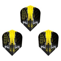 Masquedardos Feathers Harrows Darts Flights Prime Chizzy Black Yellow 7532