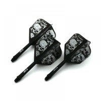 Masquedardos Plumas Cuesoul Flights Ak5 Shape Negra Skeleton Pattern M Black  Ak 5kl12