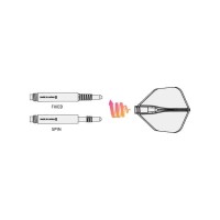 Masquedardos Šachtové palice 8 Flights Titán Slim Pevná strieborná 33mm 400200