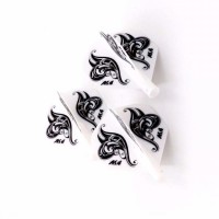 Masquedardos Plumas Flights Darts Cuesoul Tero Ak4 Blanca Logo Standard  Cs-ak4+2hd