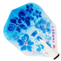 Masquedardos Piume Target Darts Pro 100 Kitten Vision No6 Fiori Azzurri 117450