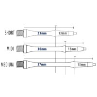 Masquedardos Брани Clic Clear Short Shafts (23mm)