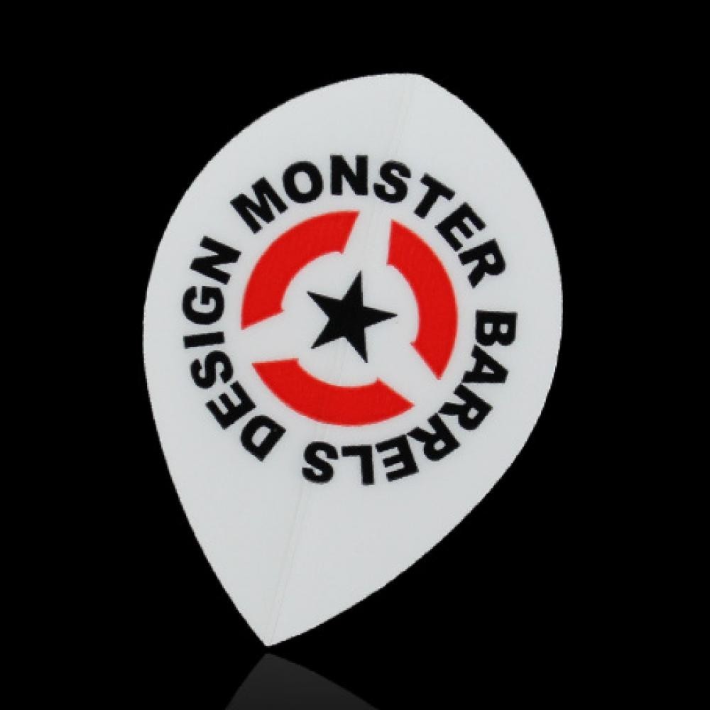 Masquedardos Piume Monster Darts Flight Pear Monster Logo Wihte Mf-sc -004