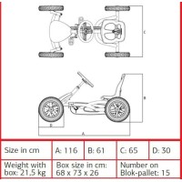 Masquedardos Vozilo s pedalama Berg Buddy Fendt Be24.21.54.00