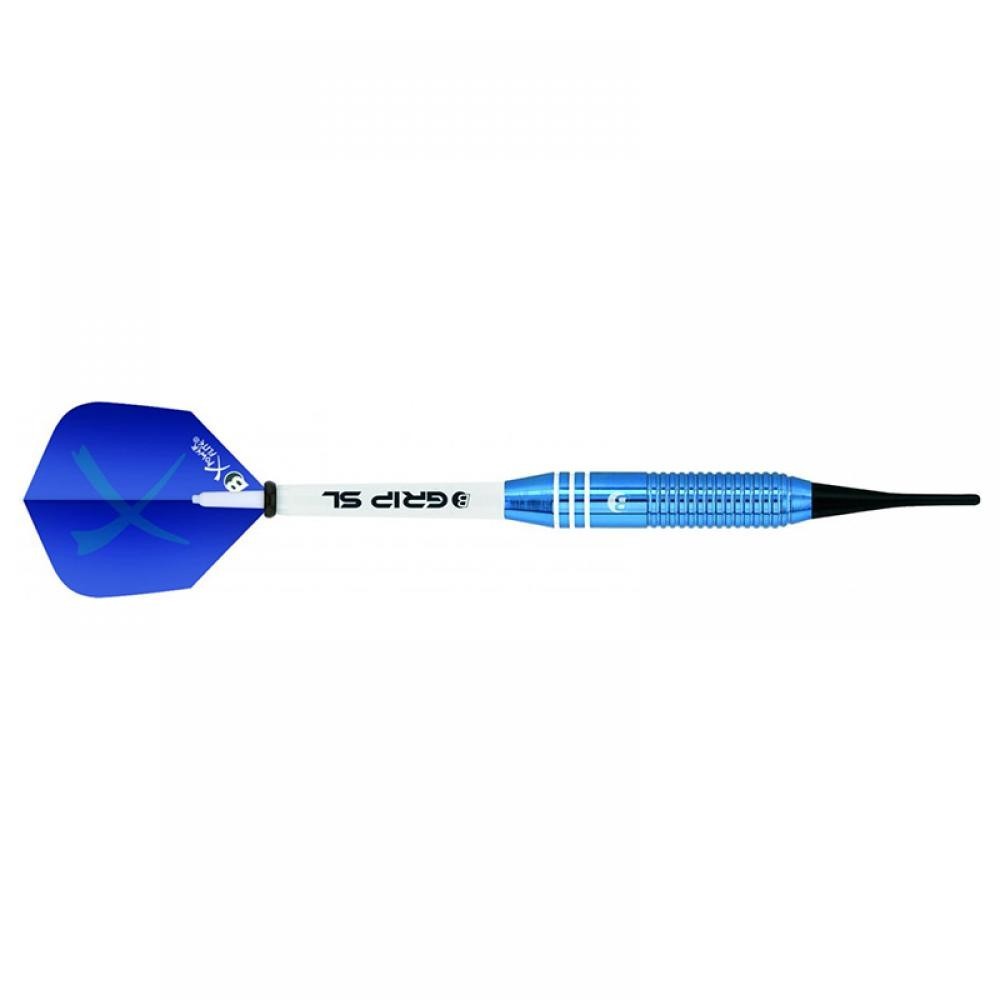 Masquedardos Dardo Bulls Darts De Wega Brass di Chromed Blue 18g 17118