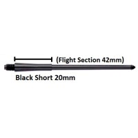 Masquedardos Stealth Winmau Short Black Rods 62mm 7950.101