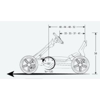 Masquedardos Auto von Pedalen Berg Reppy Racer Be24.60.01.00