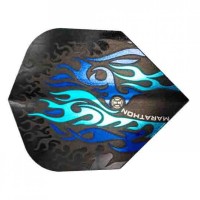 Masquedardos Feathers Harrows Darts Flights Marathon standard fire blue 1519