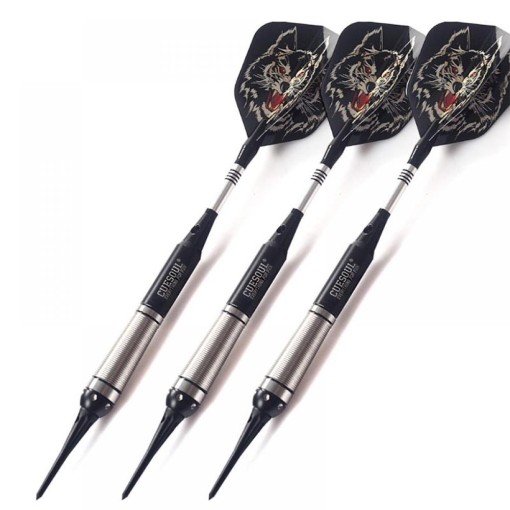 Masquedardos Darts Cuesoul Darts Sky Wolf fekete ezüst 18g sárgaréz Fbt2 F2201