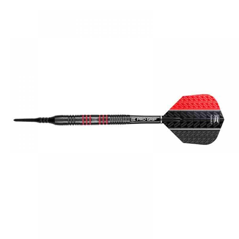 Masquedardos Dardo Target Darts Vapore nero rosso 19g 100445