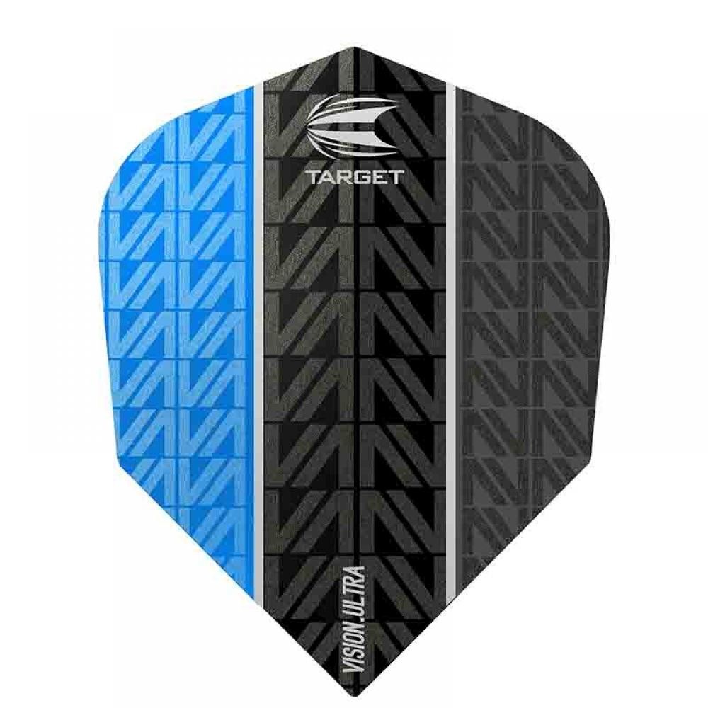 Masquedardos Feathers Target Darts Flights Vision Ultra Blue Vapor 8 Black No6 332480 This is my flight