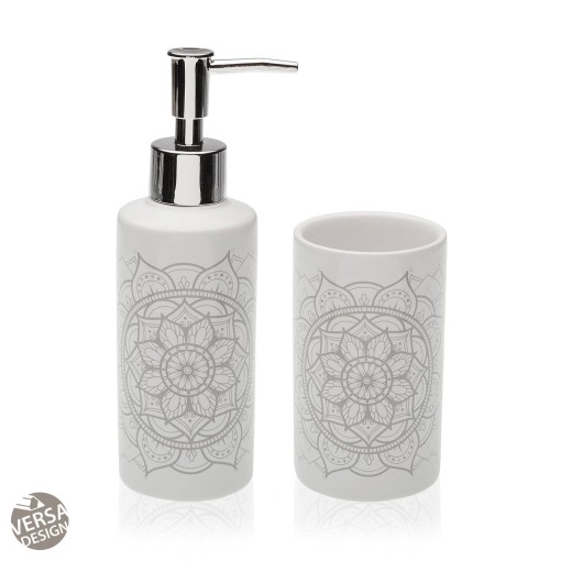 Masquedardos Set Dispensador Baño Ceramica Modelo Mandala 21970037