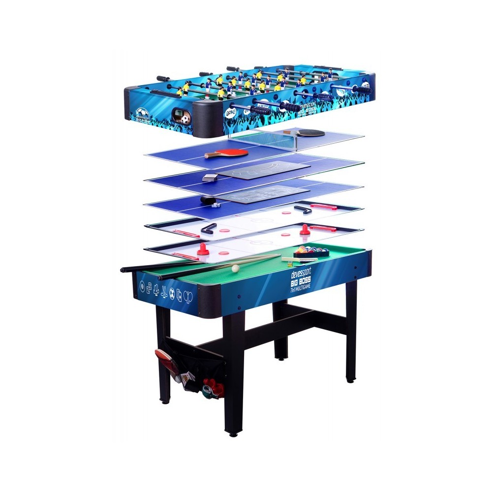 Masquedardos Multigame Biliard, fotbal de masa, ping pong, etc. 7 In 1 Pl0278