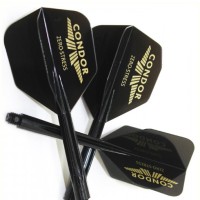 Masquedardos Feathers Condor Flights Shape Black Logo Gold L 33.5mm