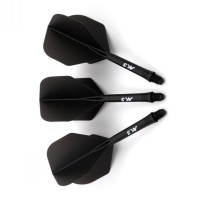 Masquedardos Plumas Cuesoul Flights Ak5 Shape S Negra   Ak-51ys-s