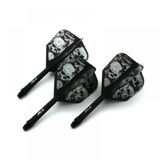 Masquedardos Plumas Cuesoul Flights Ak5 Shape Negra Skeleton Pattern S Black  Ak-5kl12-s