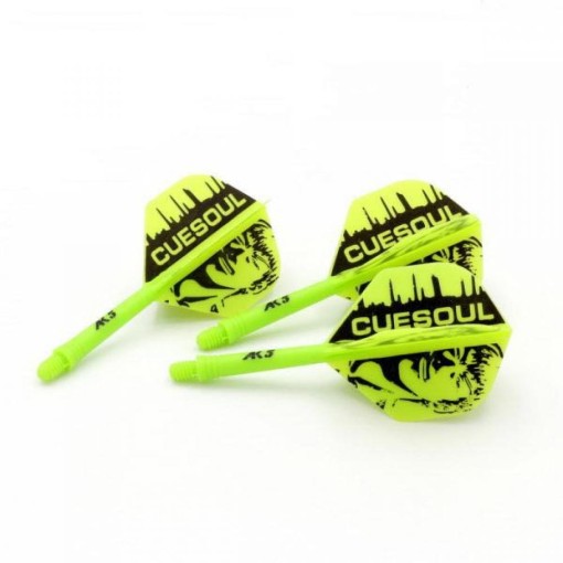 Masquedardos Plumas Cuesoul Flights Ak5 Standard M Cuesoul Logo Green  Csak-53xsg