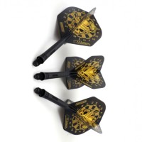 Masquedardos Feathers Cuesoul Flights Ak5 Standard M Dartsboard Black Yellow Cs-jmak51xkltj