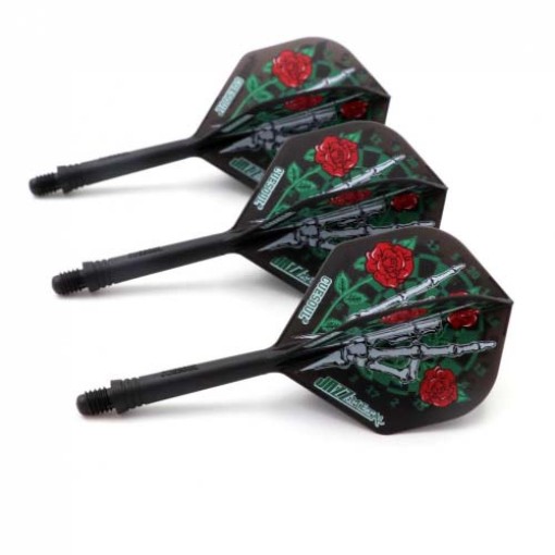 Masquedardos Cuesoul Flights Ak5 Standard M Dartboard Skull Hand Schwarz Cs-jmak51xsmg