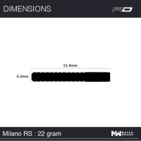 Masquedardos Dardo Red Dragon Milano Rs 90% 22g Rd1675