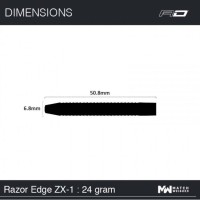 Masquedardos Dardo Red Dragon Razor Edge Zx-1 85% 24g Rdd1902