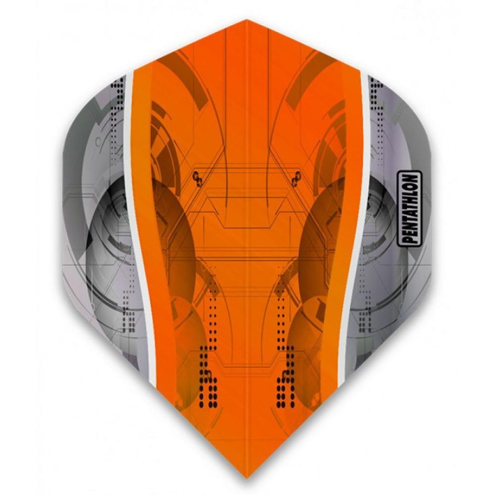 Masquedardos Pentathlon Flights Silver Edge Orange Pnt0190